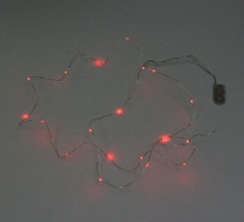 Case of 24 Red LED String with 20 Rice Lights (comes with 2x CR2032)