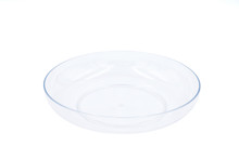 Clear Plastic Floral Design Dishes - 24 Pieces
