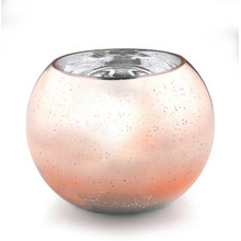6" x 4.5" Rose Gold with Spot Bubble Bowl Vase - 24 Pieces
