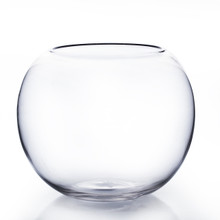 8" x 5.7" Clear Bubble Bowl Vase. (Utility) - 12 Pieces