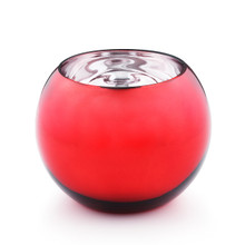 8" x 6.5" Red Bubble Bowl Vase -  12 Pieces