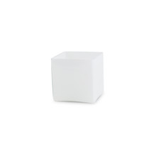 6" x 6" White Cube Vase - 6 Pieces