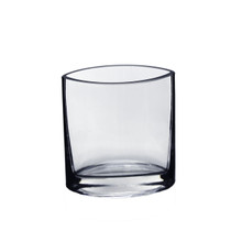 4 Inch Oval Eye Opening Glass Vase - 24 Pieces