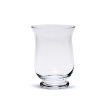 Clear Short Hurricane Glass Vase - 12 Pieces