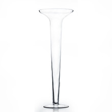 Extra Large Flared Lip Clear Trumpet Vase
