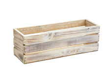White Washed Cracked Pine Wood Box Long Rectangle - 6 Pieces