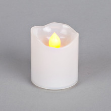 48 Wavy Edge Plastic Battery Operated LED Votives with Flicker