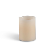 3"D x 4"H LED Bisque Wax Pillars w/ Timer - 4 Candles