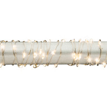 10ft Indoor/Outdoor Warm White Micro LED Battery Light String w/ Timer, Silver Wire - 6 Sets