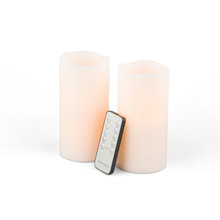 3 Sets of 2, Bisque Wax LED Candles w/ Remote - 6 Candles