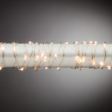 5ft Warm White Micro LED Light String w/ Timer, Silver Wire - 6 Sets