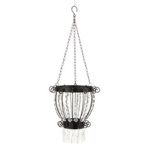 Acrylic beaded Metal Clear Crystal Battery Chandelier - 4 Pieces