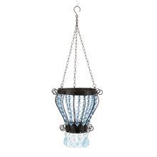 Acrylic beaded Metal Blue Crystal Battery Chandelier - 4 Pieces