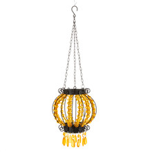 Acrylic beaded Metal Amber Crystal Battery Chandelier - 4 Pieces