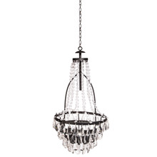 Acrylic Beaded Battery Operated Metal Chandelier - 4 Pieces