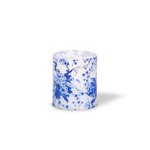 3.5"D x 4"H Blue Floral Design Illumaflame Candle - 6 Candles