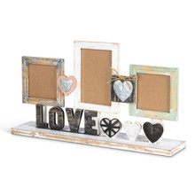 Wooden Heart Photo Frame - 2 Pieces