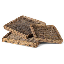 Set of 3 Square Willow Trays