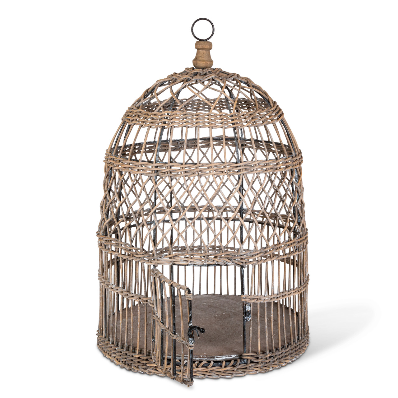 wicker bird cage