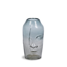 Large Clear Face Glass Vase