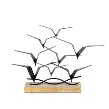 Metal and Wood Table Décor Bird Sculpture