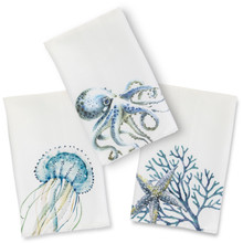 Sea Animal Design Tea Towel -  6 Pieces