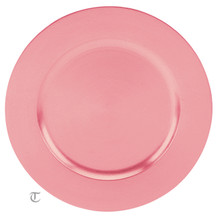 Case of 12 Round 13" Pink Charger Plates