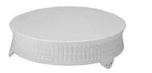 22" White Round Cake Stand, Contemporary