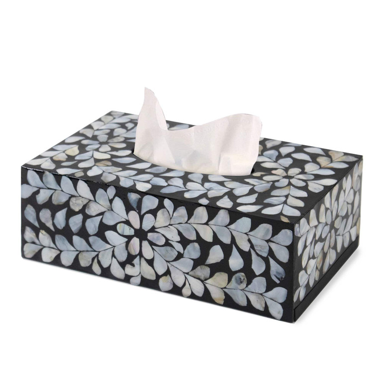 New Square Bathroom Kleenex Dispenser Home Decor Pearl Tissue Box Holder Cover 