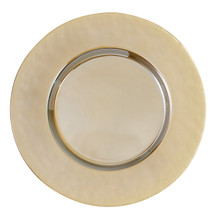 Case of 4 Luster Gold 13" Round Charger Plates