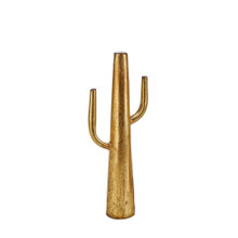Ec Gold Metal Cactus 15.75"