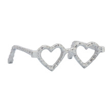 Metal Heart Shaped Glasses, Silver