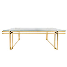 Metal 55" Coffee Table, Gold