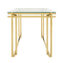 Metal 24" Side Table, Gold