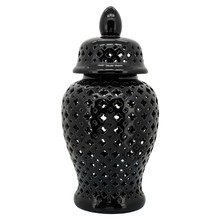 24" Cut-out Clover Jar, Black