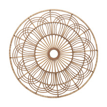 Wicker, 36", Round Wall Accent, Brown