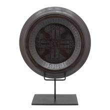 Wood, 24" Aztec Table Accent, Brown