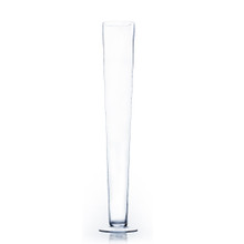 27" Clear Trumpet Vases
