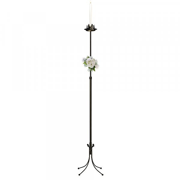 1 Light Freestanding Aisle Candelabra - onyx bronze