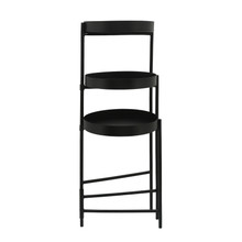 Metal, 32"h 3-layered Plant Stand, Black