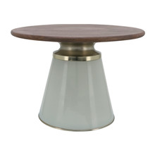 Wooden Top, 17"h Nebular Coffee Table, Cream