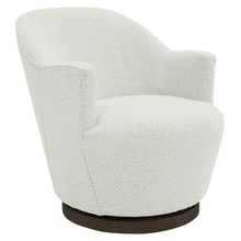 Wood, Swivel Chair, Ivory