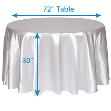 132" Round Satin Tablecloths