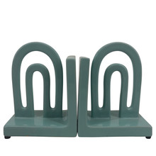 Cer,s/2 6" Arch Bookends, Mint