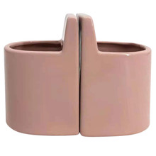 Cer, 6" Pouch Bookends, Blush
