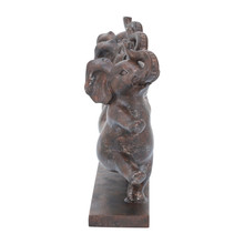 Resin, 7"h Dancing Elephants, Bronze