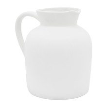 Cer, 7" Pitcher Vase, White
