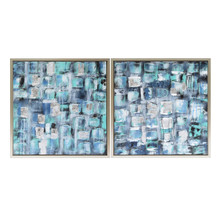 26x26, S/2, Squares Oil Painting, Blue