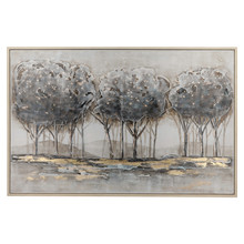 62x42 Trees On Canvas, Gray