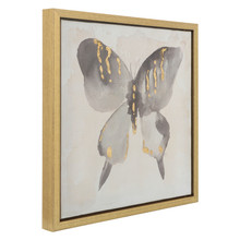 S/4 18x18 Handpainted Oil Canvas Butterflies, Mult